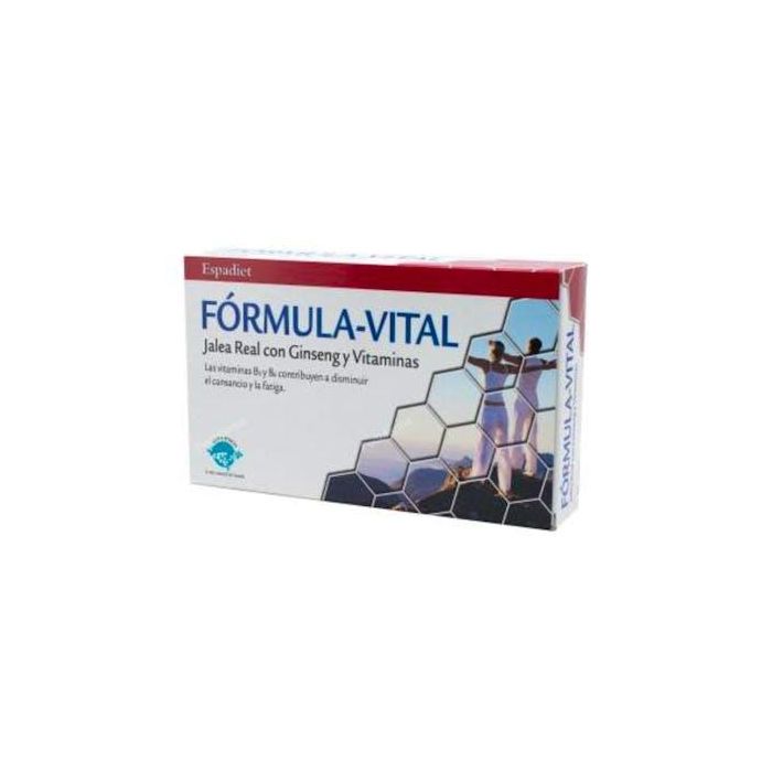 ESPADIET Jalea Real Fórmula Vital Suplemento Energético 20 Ampollas para Atonía y Fatiga Generalizada con Vitaminas y Taurina