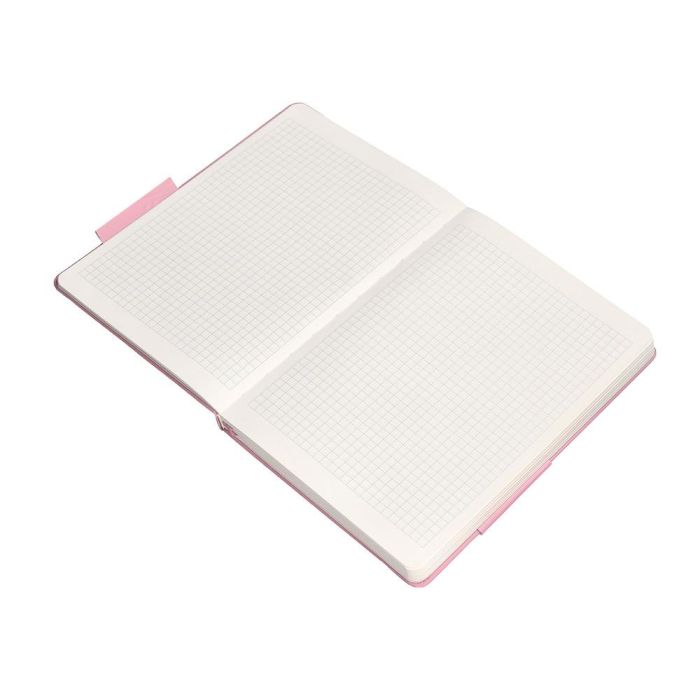 Cuaderno Con Gomilla Antartik Notes Tapa Dura A5 Hojas Cuadricula Rosa Pastel 100 Hojas 80 gr Fsc 8