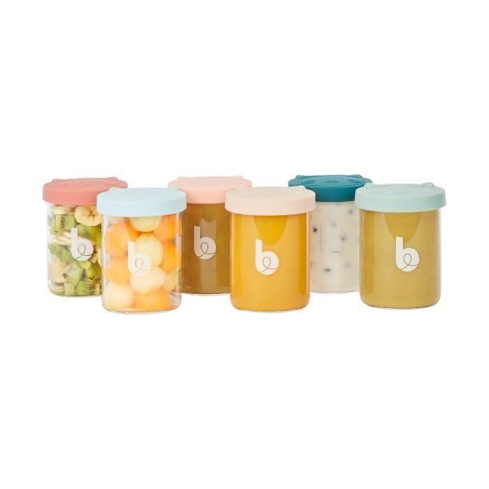 Babymoov BAD3661276177468 Isy Bowls: 6 Macetas de Conservación de Vidrio de Borosilicato Graduadas 250 ml Babymoov BAD3661276177468 Isy Bowls: 6 Macetas de Conservación de Vidrio de Borosilicato Graduadas 250 ml