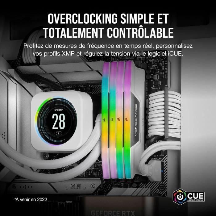 Corsair Memoria DDR5 32GB (2x16GB) 6000MHz Vengeance RGB Blanca CMH32GX5M2E6000C36W - Compatible con Intel 700 Series 5 Corsair Memoria DDR5 32GB (2x16GB) 6000MHz Vengeance RGB Blanca CMH32GX5M2E6000C36W - Compatible con Intel 700 Series 5
