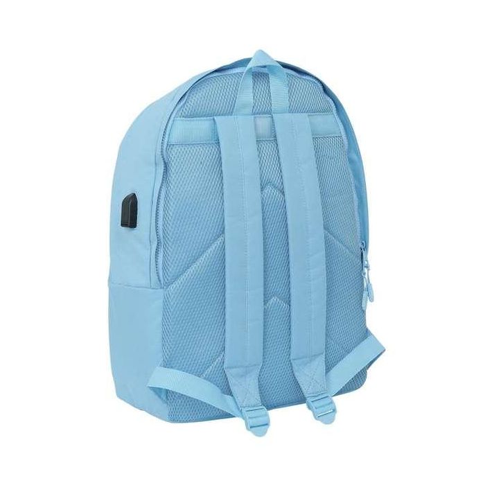 Safta Mochila Doble para Portátil 15,6" + USB Munich Básicos Azul 31x44x18 cm 6