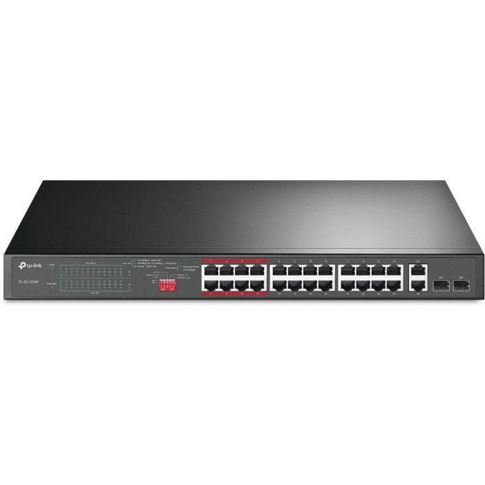 Tp - link Switch 24 Puertos 10/100Mbps + 2 Gigabit PoE+ No Gestionable TL-SL1226P