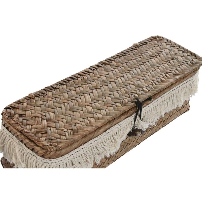 Cesta Boho DKD Home Decor Natural Blanco 12 x 10 x 32 cm Set de 3 3 Cesta Boho DKD Home Decor Natural Blanco 12 x 10 x 32 cm Set de 3 3