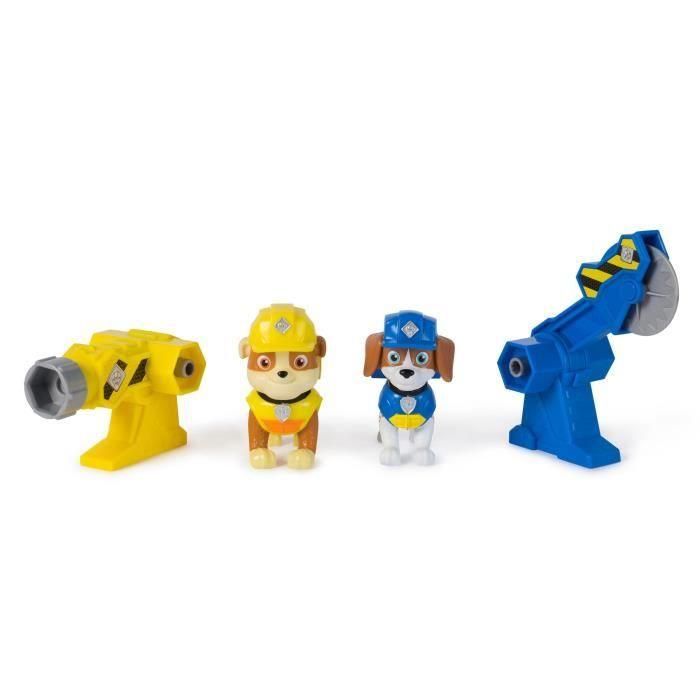 Spin Master 6071661 Pack Figuras Rubble y Wheeler Rubble & Crew Paw Patrol con Accesorios Activables de Construcción para Niños +3 años 5