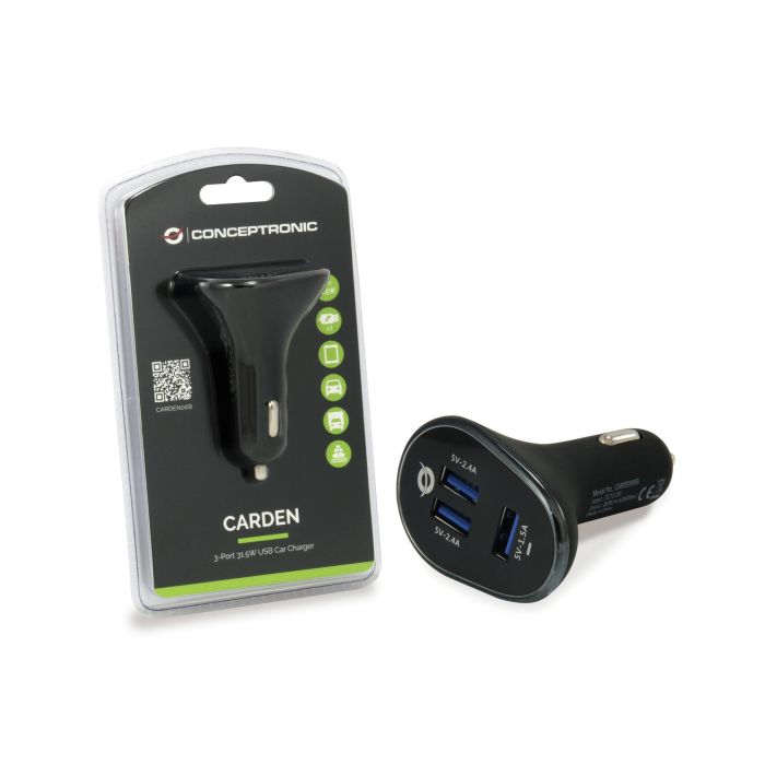 Conceptronic Carden06B Cargador de Coche 3 Puertos USB para Dispositivos Móviles 4 Conceptronic Carden06B Cargador de Coche 3 Puertos USB para Dispositivos Móviles 4