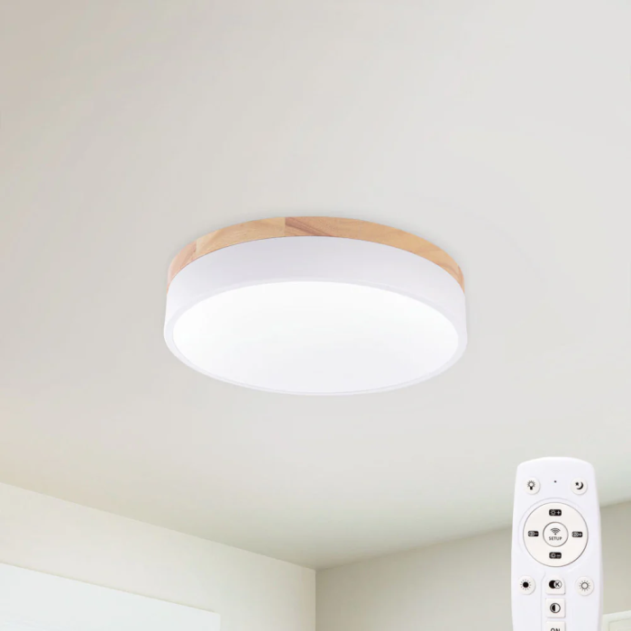 Plafón LED Circular Superficie 24W 2493Lm con Mando a Distancia (Intensidad-CCT) 10.000H [HO-CCT-DL24W]