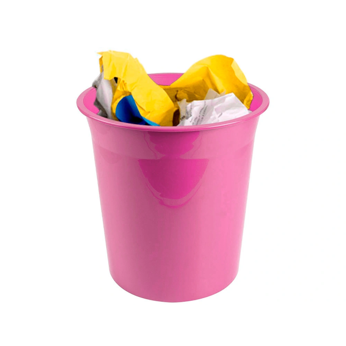 Liderpapel Papelera Plástico Rosa Opaco 13 Litros 275x285 mm 2