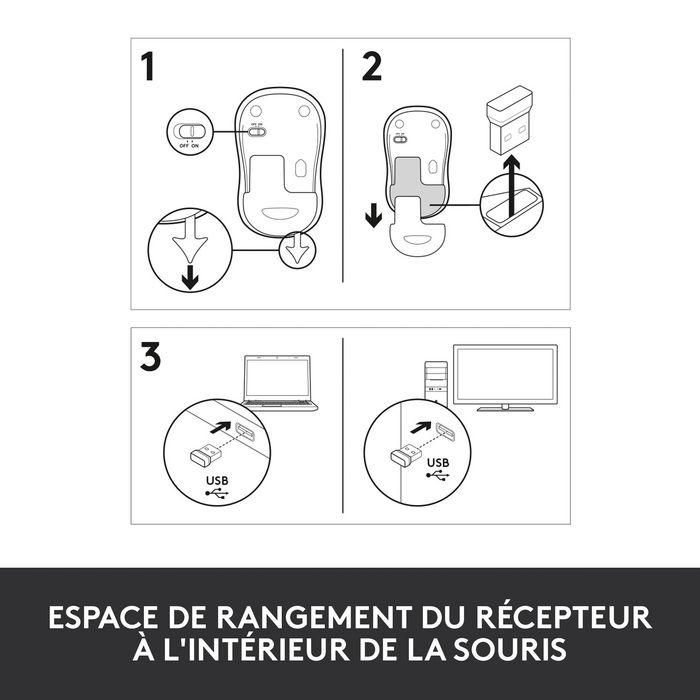 Logitech M185 Ratón Inalámbrico RF Plug-and-Play Rojo con Nano Receptor USB, Ergonómico, Fiable, Batería 1 Año 13