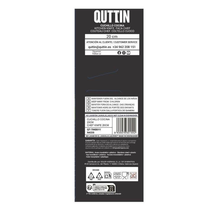 Inde Cuchillo Cocina 20 cm Laos (24 Unidades) 3 Inde Cuchillo Cocina 20 cm Laos (24 Unidades) 3