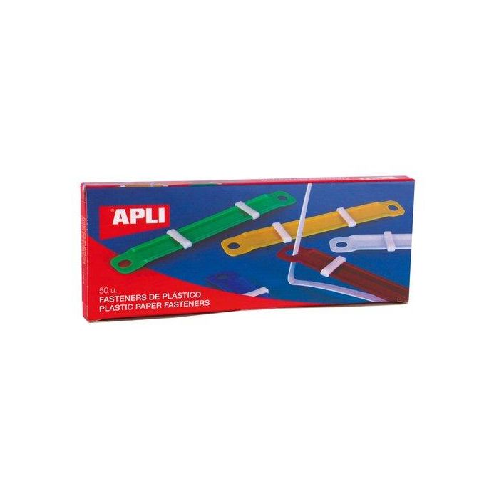 Fastener Apli Plastico Colores Surtidos (Caja De 50)