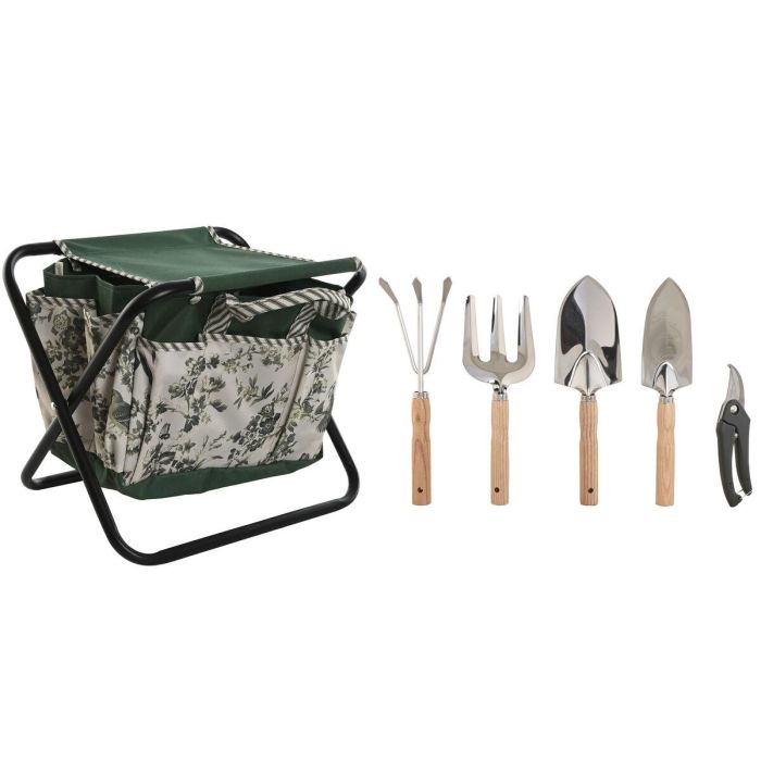 Utensilios Terraza Y Jardin DKD Home Decor Blanco Verde 45 x 45 x 45 cm Set de 8