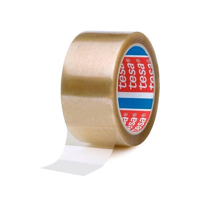 Tesa Precinto PP Caucho Natural Transparente 132x50 mm (Pack 36 Unidades) (36 Unidades)