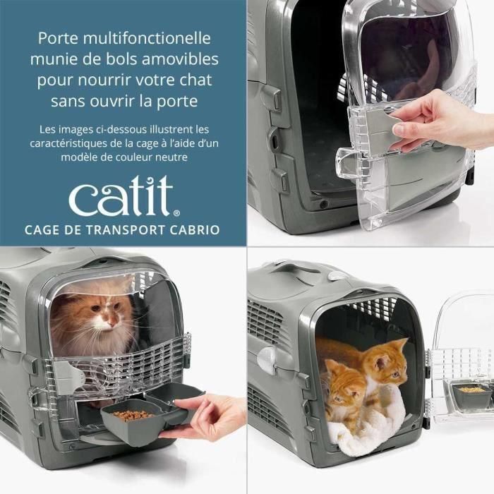 Jaula de transporte CAT IT Cabrio - Azul gris - Para gatos 4 Jaula de transporte CAT IT Cabrio - Azul gris - Para gatos 4