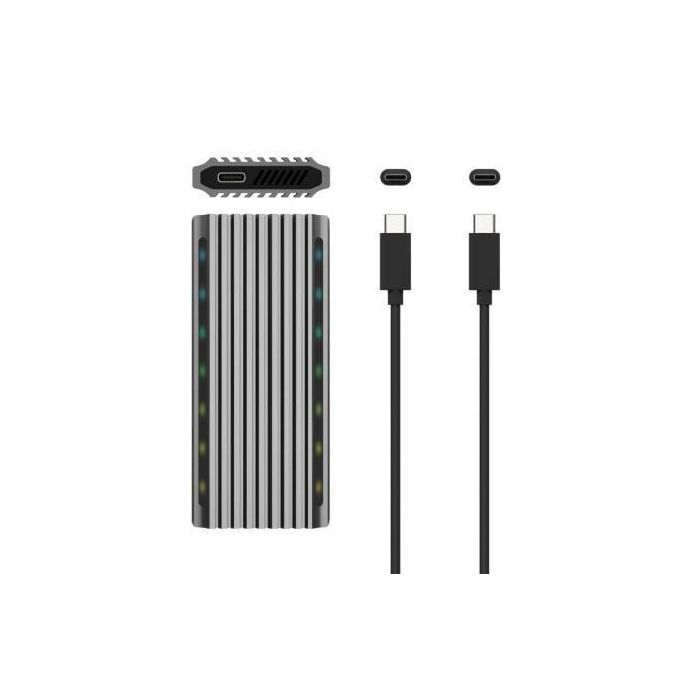 AISENS CAJA EXTERNA M.2 RGB GAMING ASM2-RGB011GR SATA/NVME A USB3.1 GEN2, GRIS 4 AISENS CAJA EXTERNA M.2 RGB GAMING ASM2-RGB011GR SATA/NVME A USB3.1 GEN2, GRIS 4