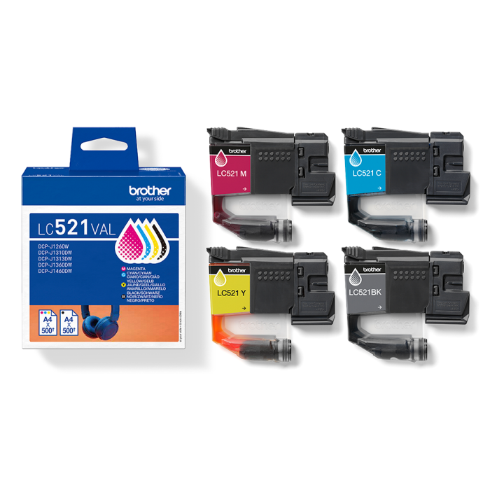 Multipack Brother Lc521 Val Negro Cian Magenta 2