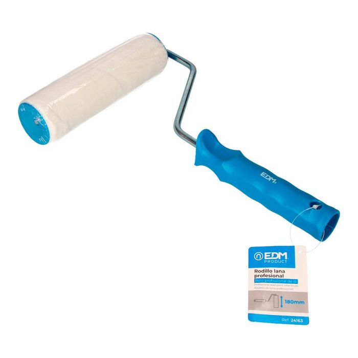 Rodillo profesional de lana 18cm pelo corto especial para barnices y pinturas para suelos. edm 1 Rodillo profesional de lana 18cm pelo corto especial para barnices y pinturas para suelos. edm 1