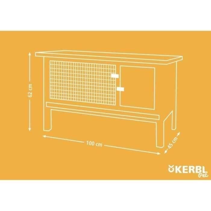 KERBL - Jaula para roedores FRED 100 x 45 x 62 cm 5 KERBL - Jaula para roedores FRED 100 x 45 x 62 cm 5