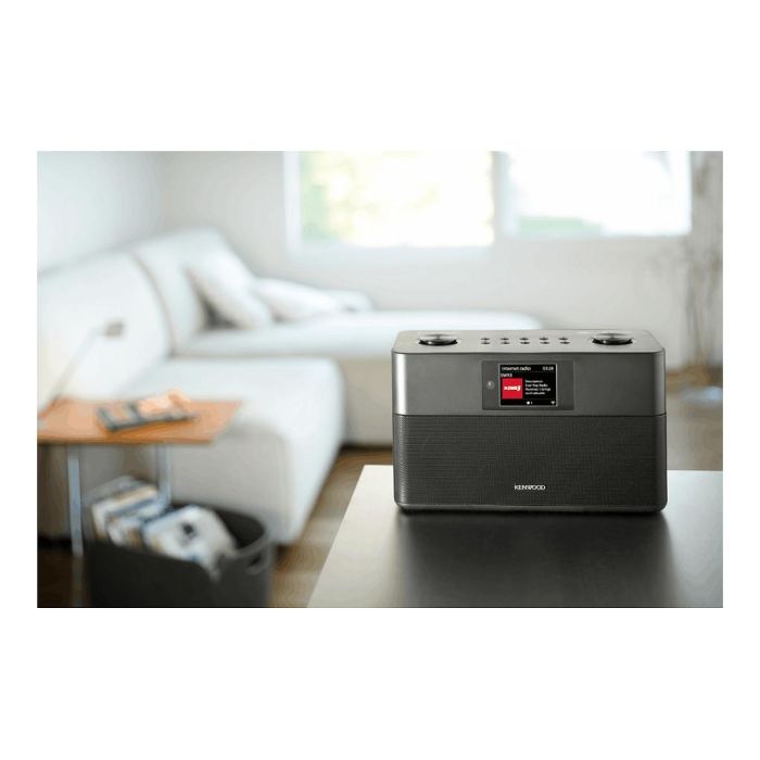 Kenwood CR-ST100S-B Radio Internet Digital con DAB+/FM, Bluetooth, Wi-Fi, Spotify, Altavoces, Pantalla TFT 2.3", Mando a Distancia, Negro