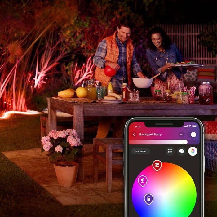 Philips Hue Tira de luz blanca para exteriores de 5 m, 37,5 W, Clase A+ 1 Philips Hue Tira de luz blanca para exteriores de 5 m, 37,5 W, Clase A+ 1