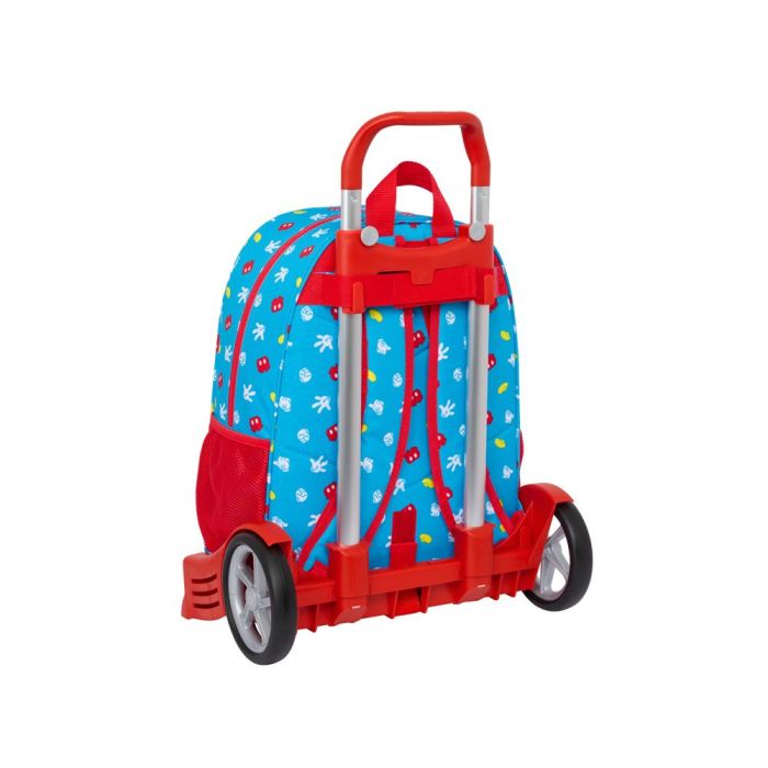 Mochila Escolar con Ruedas Mickey Mouse Clubhouse Fantastic Azul Rojo 33 x 42 x 14 cm 1