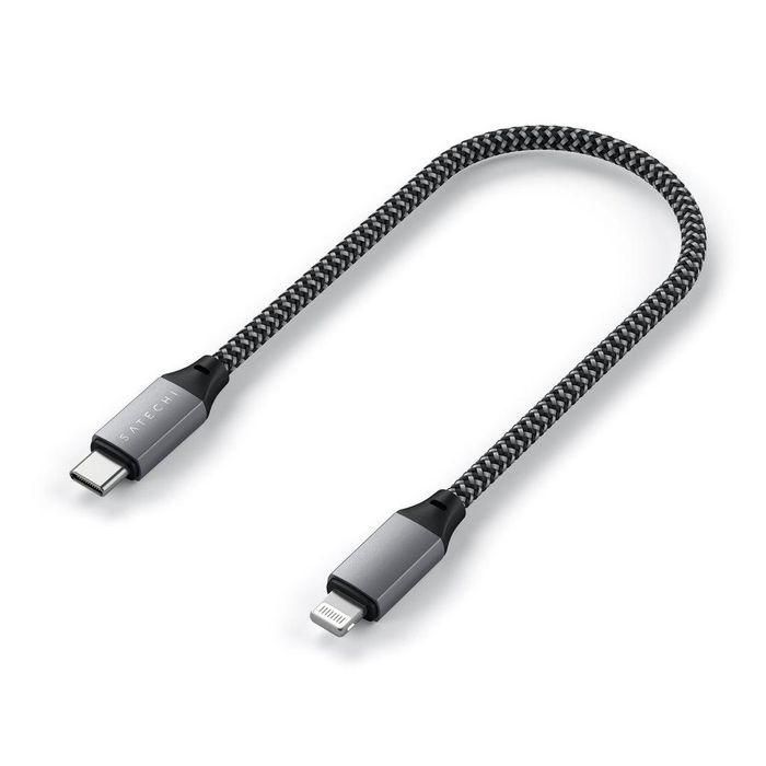 Satechi Cable de Carga USB-C a Lightning, 480 Mbps, Hasta 60W, Carga Rápida para iPhone, Certificado MFi, 25 cm 1