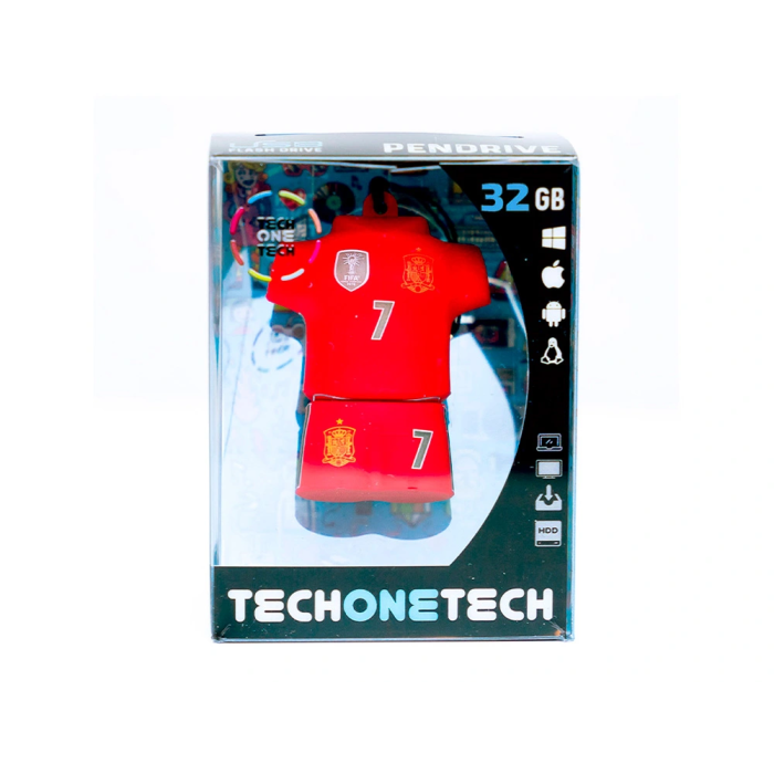 Tech on tech Memoria USB Selección Fútbol España Mundial Brasil 32 GB 4