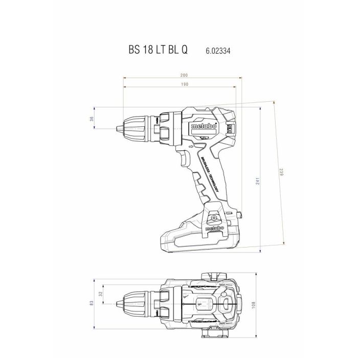 Metabo BS 18 LT BL Q - Taladro Atornillador de Batería 18V con Motor Brushless y Maleta MetaBOX 145 8 Metabo BS 18 LT BL Q - Taladro Atornillador de Batería 18V con Motor Brushless y Maleta MetaBOX 145 8