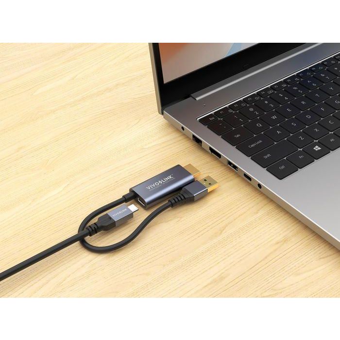 Vivolink Adaptador USB-C a cualquier dispositivo, soporta video 4K@30Hz y USB 3.0 para laptops, cámaras y micrófonos 0 Vivolink Adaptador USB-C a cualquier dispositivo, soporta video 4K@30Hz y USB 3.0 para laptops, cámaras y micrófonos 0