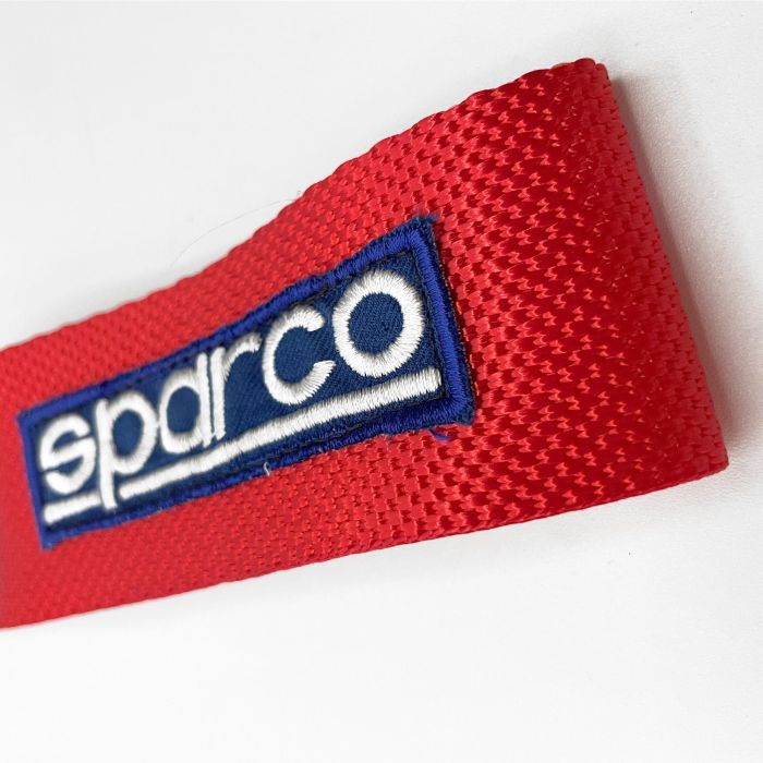 Sparco S01637RS Cinta de Remolque Roja de Longitud Fija para Coche de Recuperación, Agujero de 15mm 3