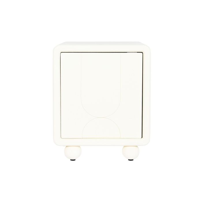 DKD Home Decor Mesita de Noche Moderna Blanco 1 Puerta 40 x 55 x 45 cm 6