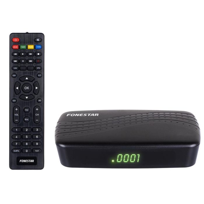 Fonestar Receptor TDT RDT-700HD DVB-T2 (H.265 HEVC) y DVB-C (H.264 MPEG-4 AVC) Decodificador Alta Definición con PVR y Timeshift
