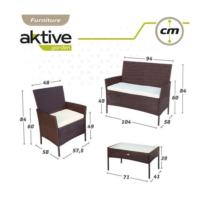 Muebles de Jardín Aktive Negro 3