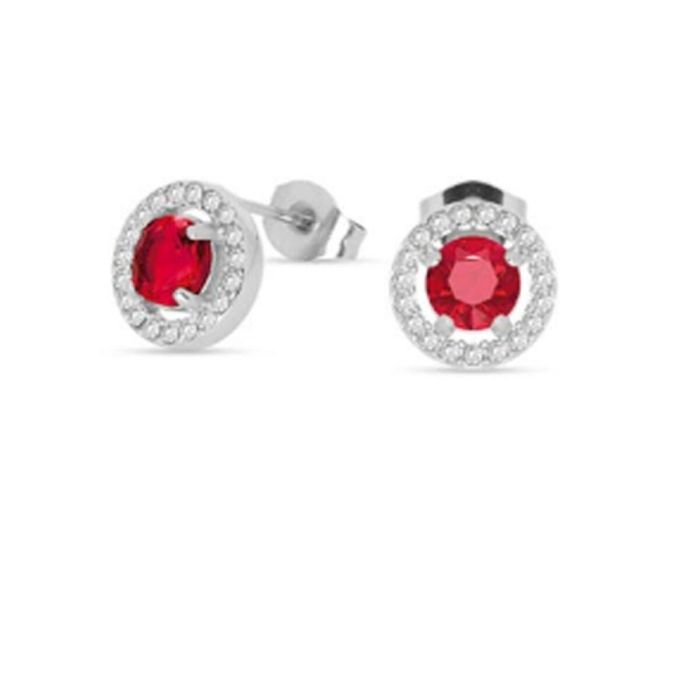 Pendientes Mujer LIU JO LJ2270 Plateado Rojo Pendientes Mujer LIU JO LJ2270 Plateado Rojo