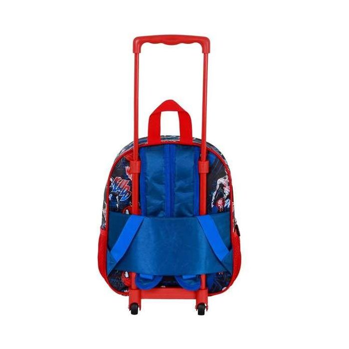 Karactermania Mochila 3D Spiderman Wall con Ruedas, 26 x13 x34 cm, Rojo, 3 Años