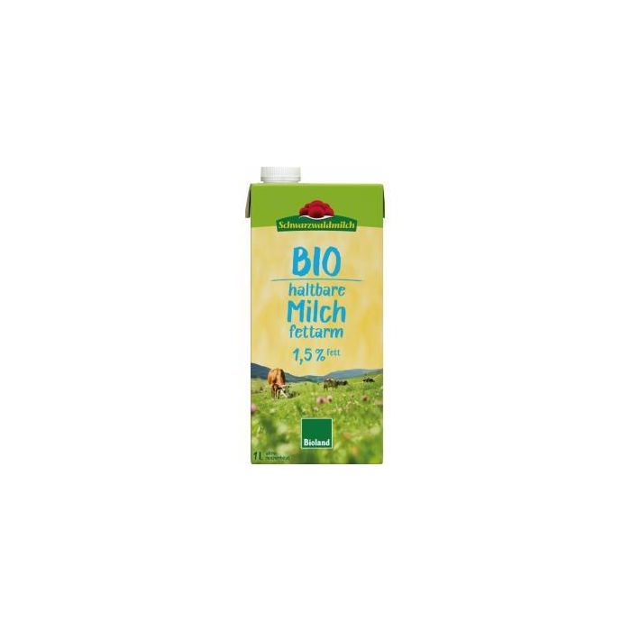 SCHWARZWALDER Leche de Vaca Semidesnatada 1,5% Bio 1 Litro Larga Duración