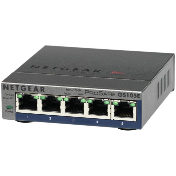 Switch de Sobremesa Netgear GS105E-200PES 5P Gigabit RJ45 1 Switch de Sobremesa Netgear GS105E-200PES 5P Gigabit RJ45 1
