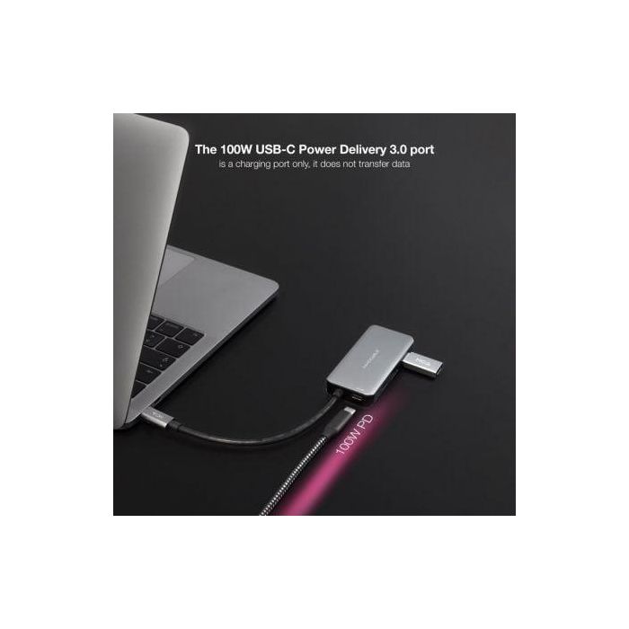 Nanocable 10.16.1005 Hub USB-C 3.2 Gen1 con 3 USB-A 3.0, 1 USB-C 3.2 Gen1 y 1 USB-C PD 100W Carga, Gris 15cm 4 Nanocable 10.16.1005 Hub USB-C 3.2 Gen1 con 3 USB-A 3.0, 1 USB-C 3.2 Gen1 y 1 USB-C PD 100W Carga, Gris 15cm 4