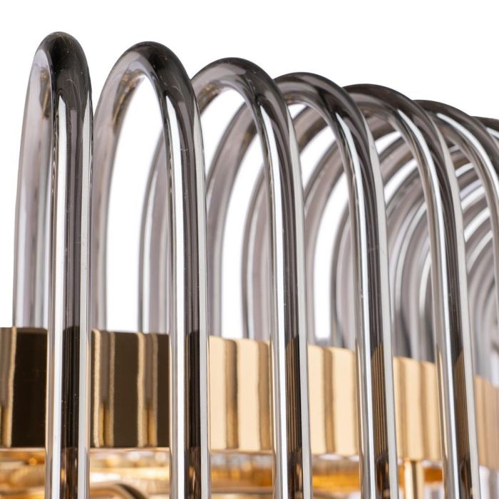 Lámpara Techo Oro-Gris Cristal 80 X 80 X 70 cm