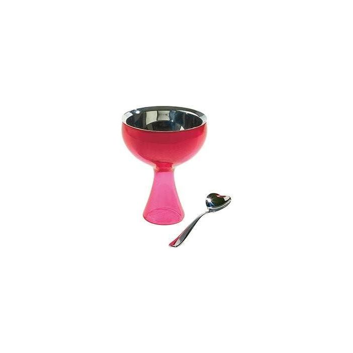 Alessi AMMI01S Copa para Helado Rosa Resina Termoplástica y Acero Inoxidable 18/10