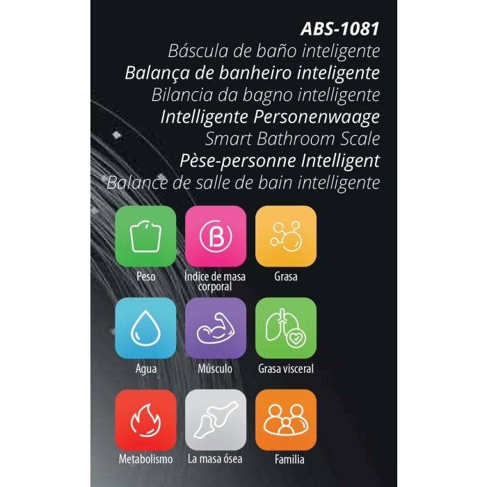 Aprilla Báscula de Baño Inteligente 150 kg Azul - 27 x 27 x 4 cm (6 Unidades) 7 Aprilla Báscula de Baño Inteligente 150 kg Azul - 27 x 27 x 4 cm (6 Unidades) 7