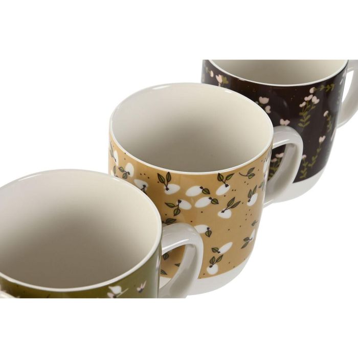 DKD Home Decor Mug de Porcelana 380ml Colección Spices Shabby Apto Microondas y Lavavajillas Verde Mostaza Juego de 4 Unidades 1 DKD Home Decor Mug de Porcelana 380ml Colección Spices Shabby Apto Microondas y Lavavajillas Verde Mostaza Juego de 4 Unidades 1