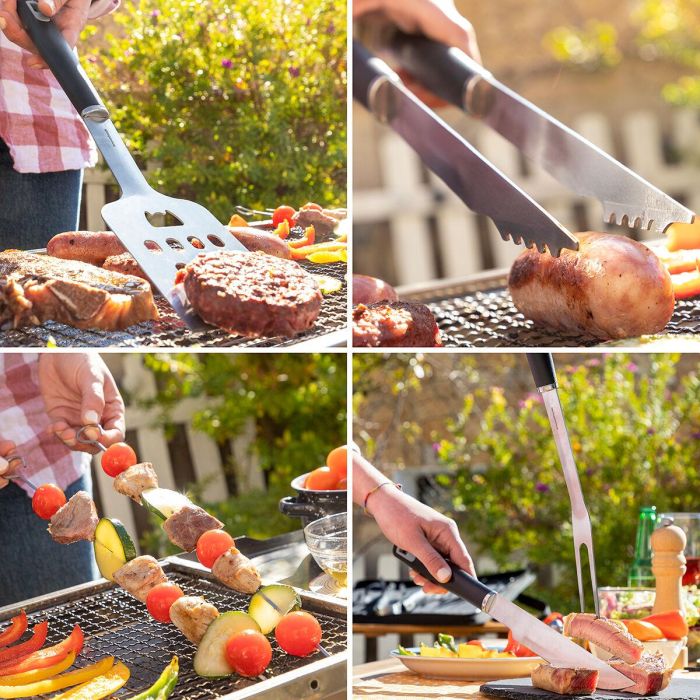 Kit de Utensilios para Barbacoa con Maletín BBSet InnovaGoods 12 Piezas 7 Kit de Utensilios para Barbacoa con Maletín BBSet InnovaGoods 12 Piezas 7