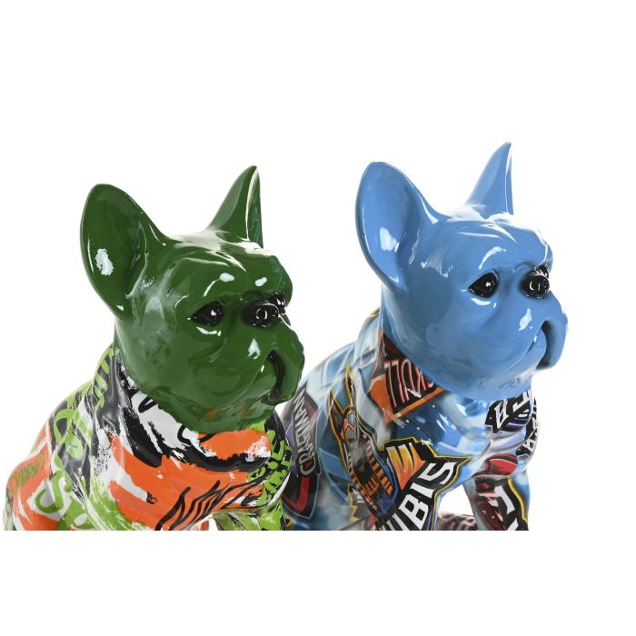 Figura Urban DKD Home Decor Azul Verde 13 x 16 x 9.5 cm (2 Unidades) 1 Figura Urban DKD Home Decor Azul Verde 13 x 16 x 9.5 cm (2 Unidades) 1
