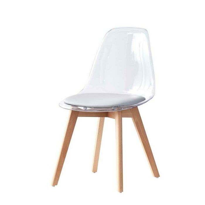 Silla de Comedor DKD Home Decor Gris Madera Policarbonato 54 x 47 x 81 cm 1