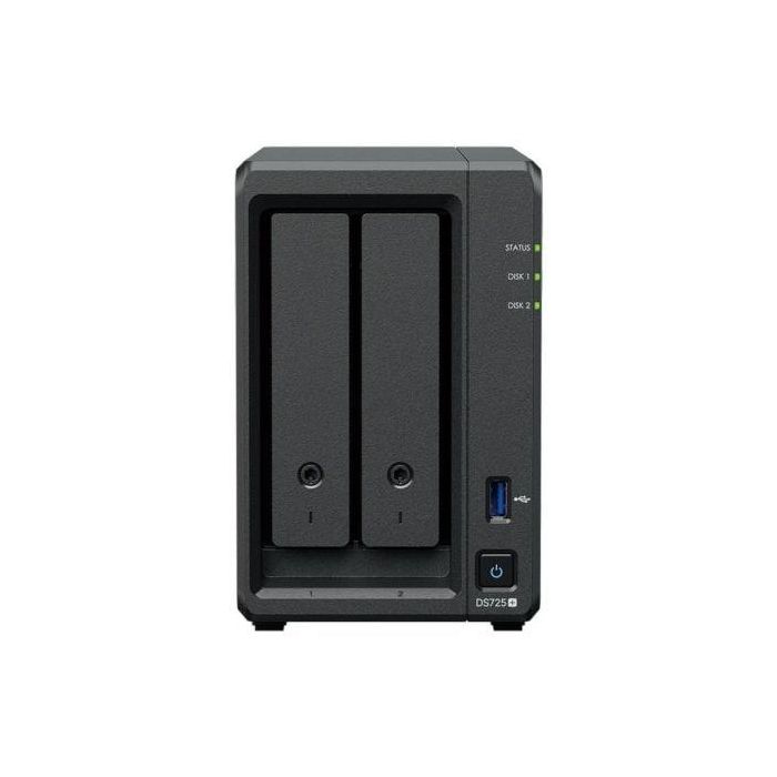 Synology DS725+/8G NAS DiskStation 2 Bahías 3.5"/2.5" 8GB DDR4 Torre, Expansión hasta 140TB, 2.5GbE