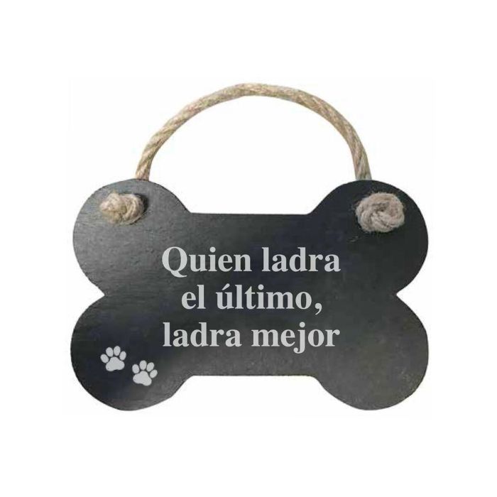 Decoración Colgante Magnet & Steel Quién ladra el último, ladra mejor Hueso Pizarra Cuerda 0 Decoración Colgante Magnet & Steel Quién ladra el último, ladra mejor Hueso Pizarra Cuerda 0
