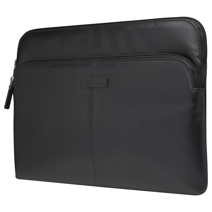 dbramante1928 SKAGEN PRO+ - Funda de cuero de grano entero para MacBook Pro 14", 35.6 cm (14"), Negro, Resistente a impactos, con bolsillo delantero 4