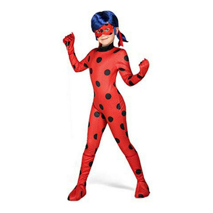 My Other Me Disfraz Ladybug con mono, guantes, cubre botas, antifaz, peluca, yo-yo y pendientes 100% Poliéster talla 6-8 años My Other Me Disfraz Ladybug con mono, guantes, cubre botas, antifaz, peluca, yo-yo y pendientes 100% Poliéster talla 6-8 años