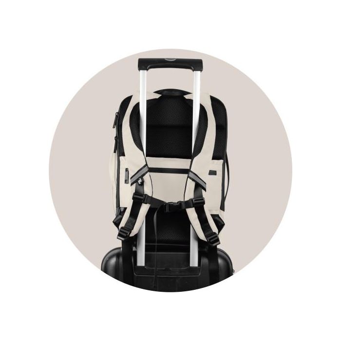 Oxford Mochila para Portátil 15" Executive OXFBAG RPET Beige 18L, Reciclada, Resistente al Agua, 400191411 2