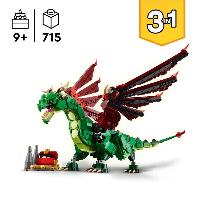 Lego Dragón medieval 31161 3 en 1: Juguete de construcción para niños a partir de 9 años 1